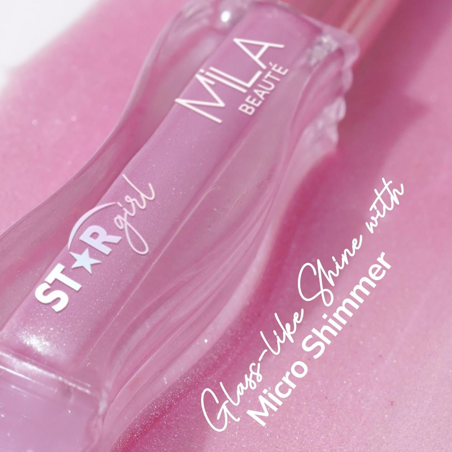 Mila Beauté Star Girl Lip Gloss | Plump Lips & High Shine with Peptides, Collagen & Micro Shimmers I Light Weight (Prism)