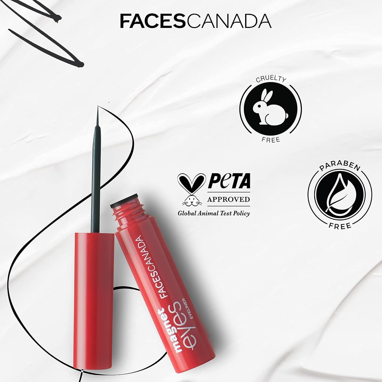 Faces Canada Magneteyes Eyeliner Black 01 3.5 ml (Black) - Image 5