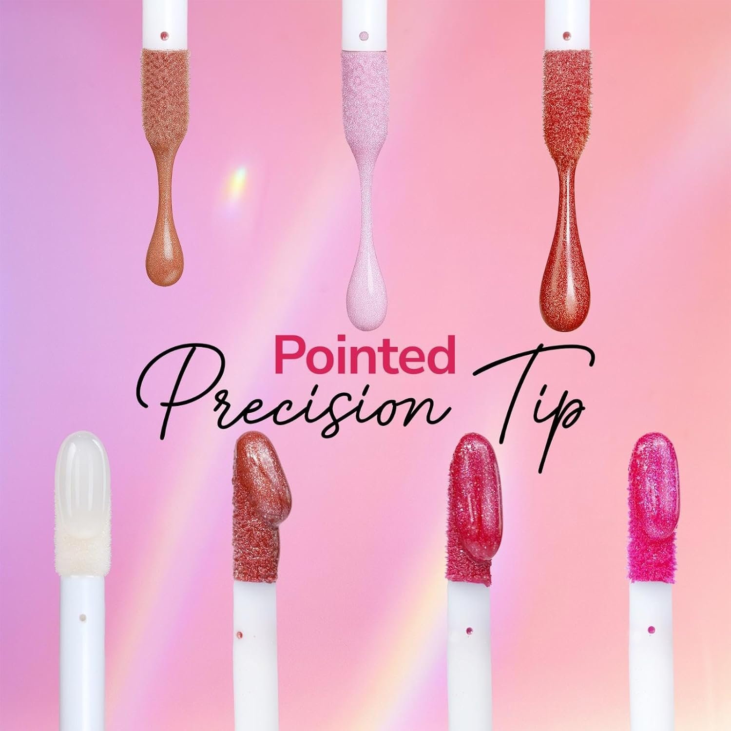Mila Beauté Star Girl Lip Gloss | Plump Lips & High Shine with Peptides, Collagen & Micro Shimmers I Light Weight (Prism) - Image 5