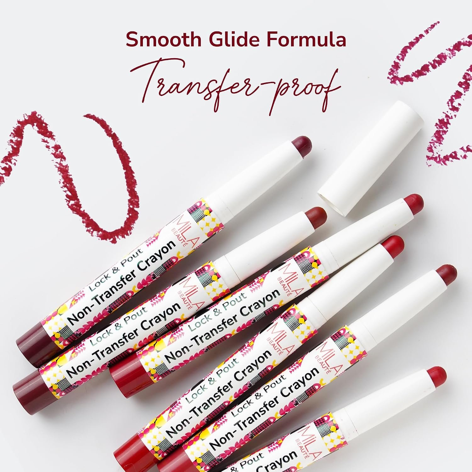 Mila Beauté Lock & Pout Matte Crayon Lipstick for Women I Smudge Proof & Transfer-Proof Lipstick I Hydrating with Ceramides & Shea Butter I Highly Pigmented & Glides Smoothly | Suitable for Indian Skin Tones - Fomo - Image 2