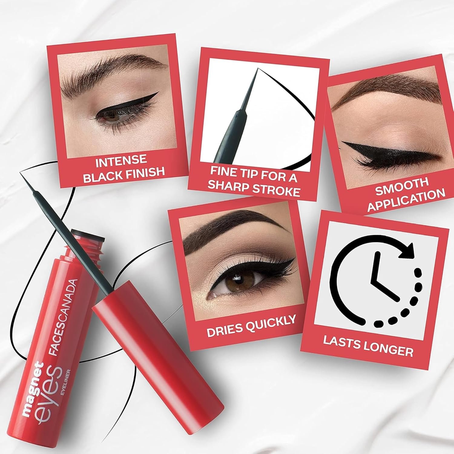 Faces Canada Magneteyes Eyeliner Black 01 3.5 ml (Black) - Image 2