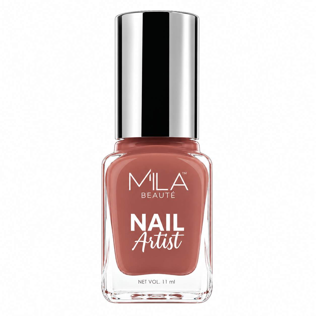 MILA Beauté Nail Artist Nail Polish, Warm Terracotta Brown Shade, Smooth & Elegant Nail Colour for Beautiful Salon-Look Nails, 11 ml