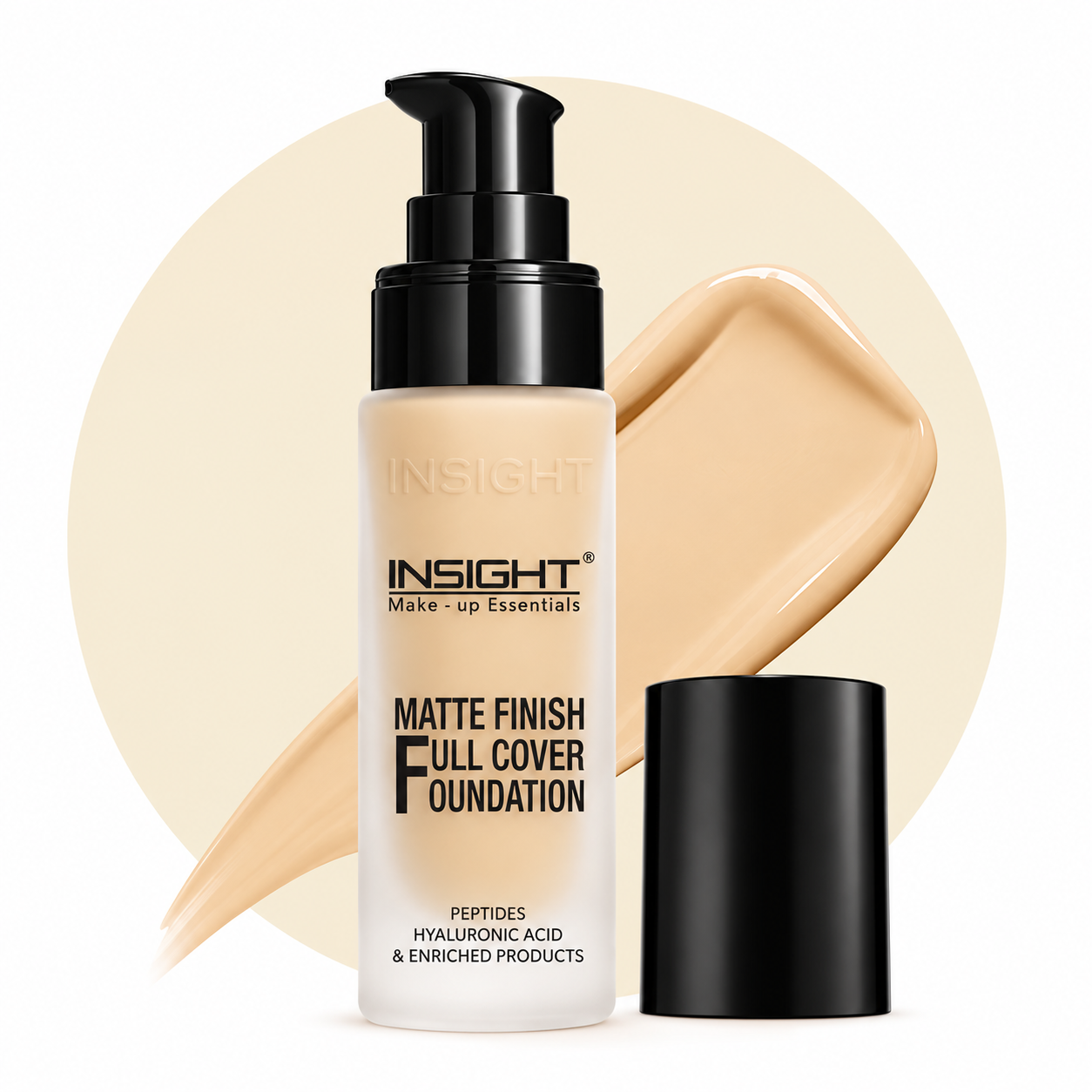 INSIGHT Cosmetics Matte Finish Full Cover Foundation | Full Coverage Liquid Foundation | Smooth Matte Finish | Helps Conceal Blemishes, Dark Spots & Uneven Skin Tone | Lightweight & Blendable Formula | Long-Lasting Makeup Base | Everyday & Professional Makeup