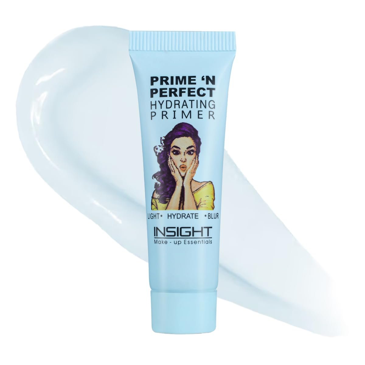 INSIGHT Prime ‘n Perfect Hydrating Primer 10 ml |Featherlight Formula, Intense Hydration|Minimizes Pores, Smooths & Refines Skin | Shine Control, Advanced Moisture Lock Technology |Ideal for All Skin Types