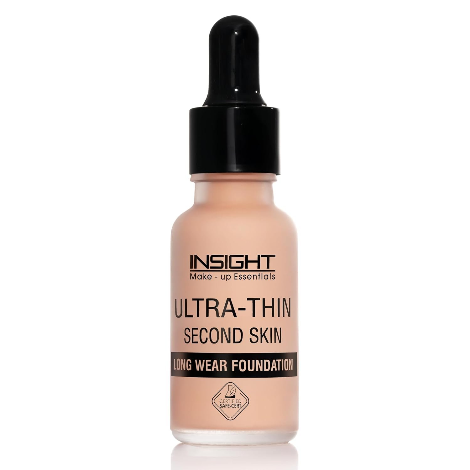 INSIGHT Cosmetics Ultra-Thin Second Skin Long Wear Foundation – Rose Beige | Lightweight Liquid Foundation | Buildable Sheer to Full Coverage | Matte Finish | Waterproof & Oil-Free Formula | SPF 15 | Silky Smooth, Natural-Looking Base | Long-Lasting Wear | 20 ml