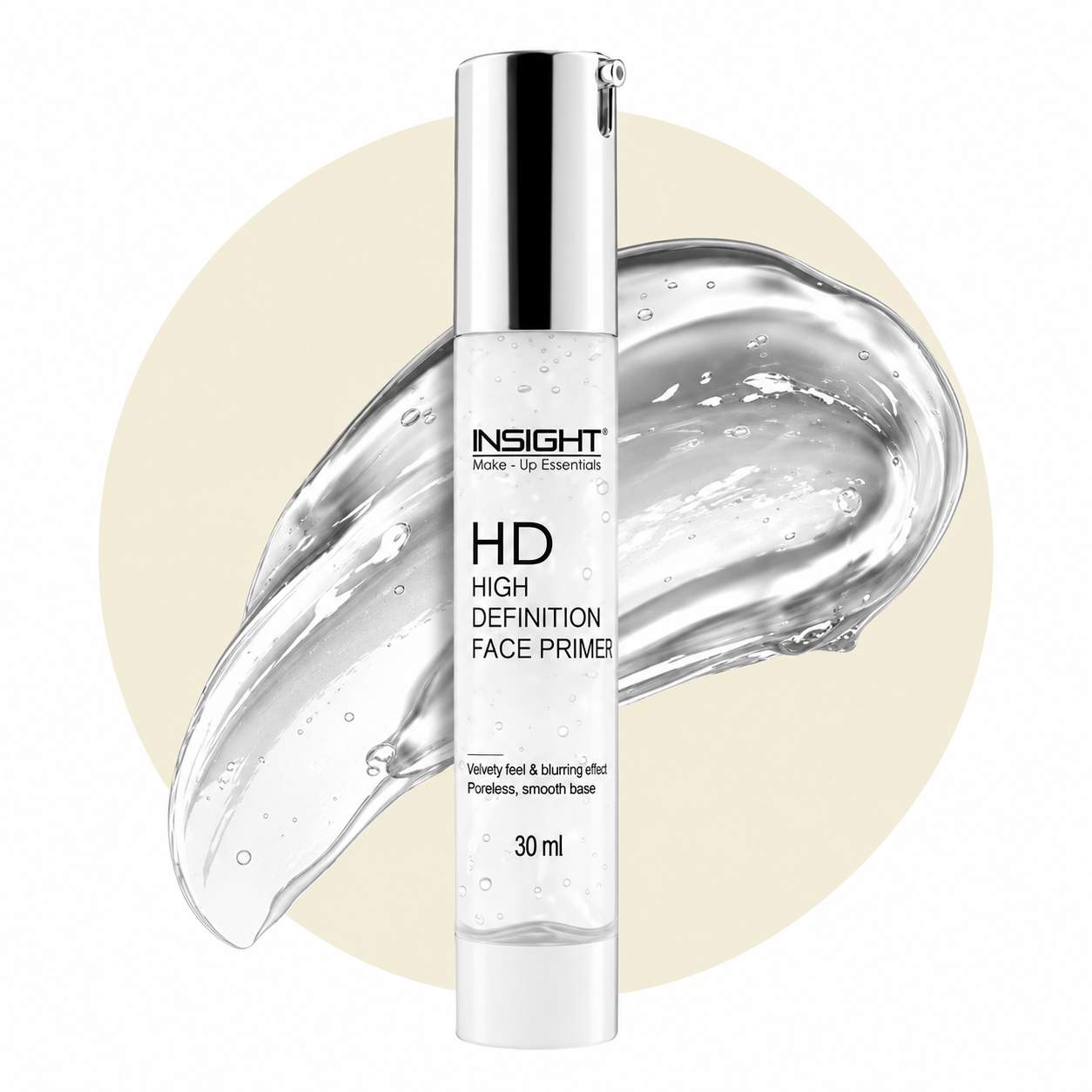 INSIGHT Cosmetics HD High Definition Face Primer | Lightweight & Silky Primer | Pore Minimizing & Blurring Effect | Creates a Poreless, Smooth Makeup Base | Matte Velvety Finish | Helps Makeup Stay Longer | All Skin Types | 40 ml