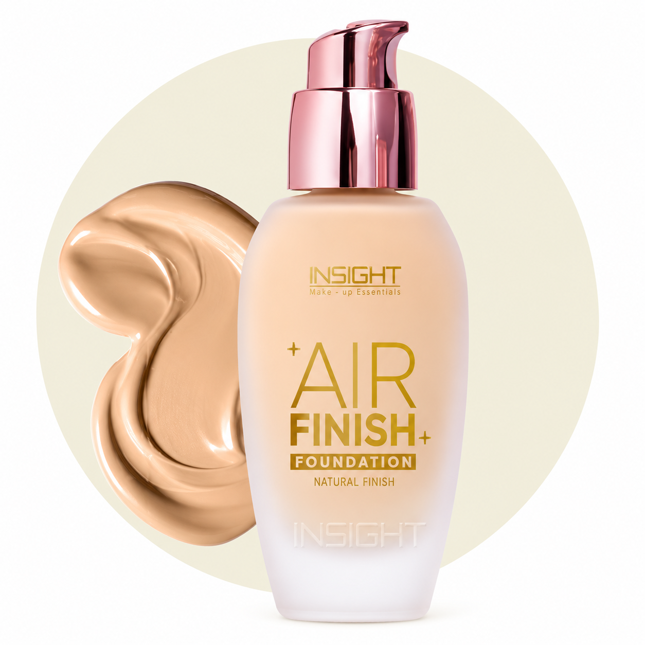 INSIGHT Cosmetics Air Finish Foundation | Lightweight Liquid Foundation | Natural Finish | Smooth & Blendable Formula | Helps Even Skin Tone & Conceal Minor Imperfections | Buildable Coverage | Everyday Makeup Foundation