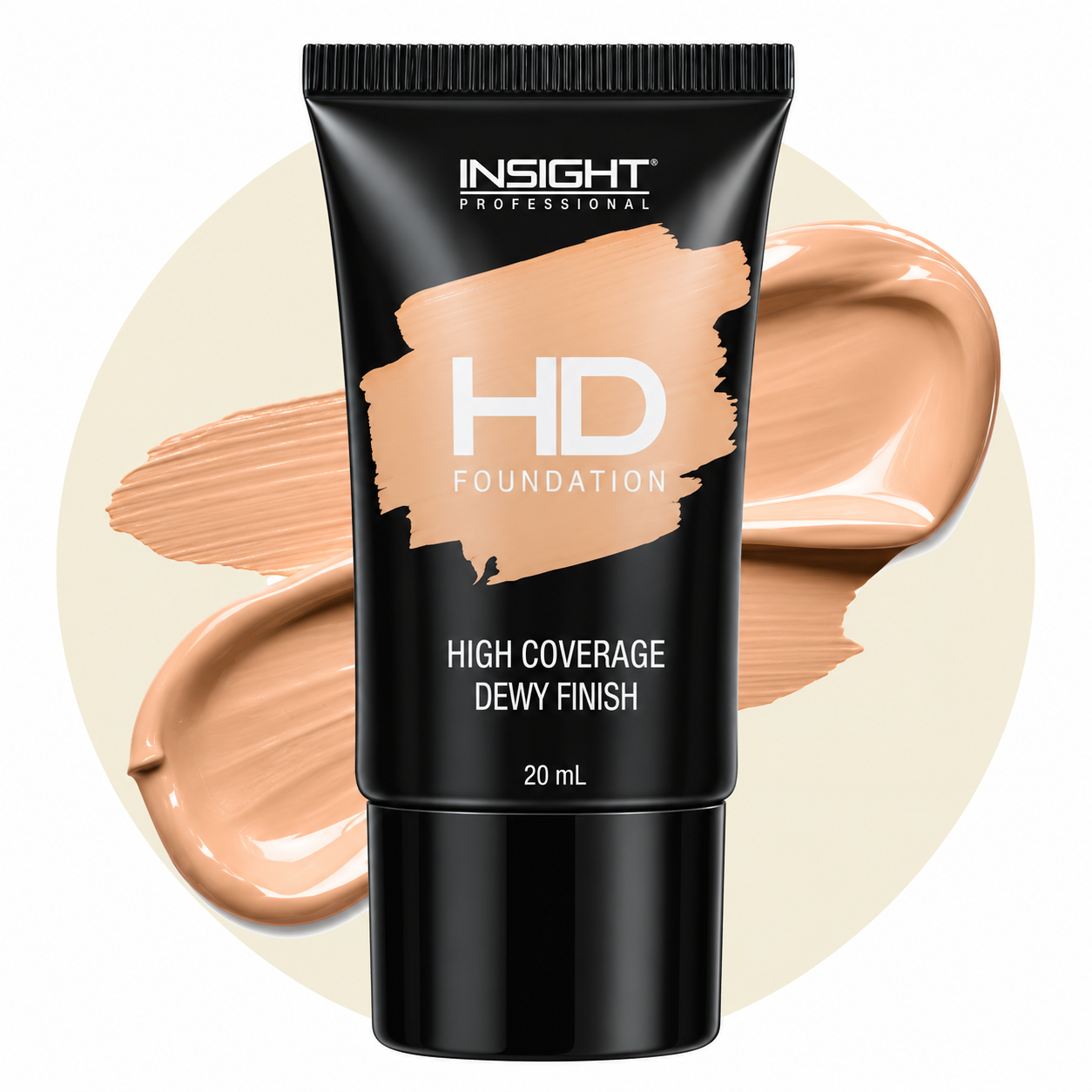 INSIGHT HD Foundation | Dewy Finish | High Coverage| Blurring Properties| Lightweight | Fragrance Free |Flawless Look| Shade-MN20